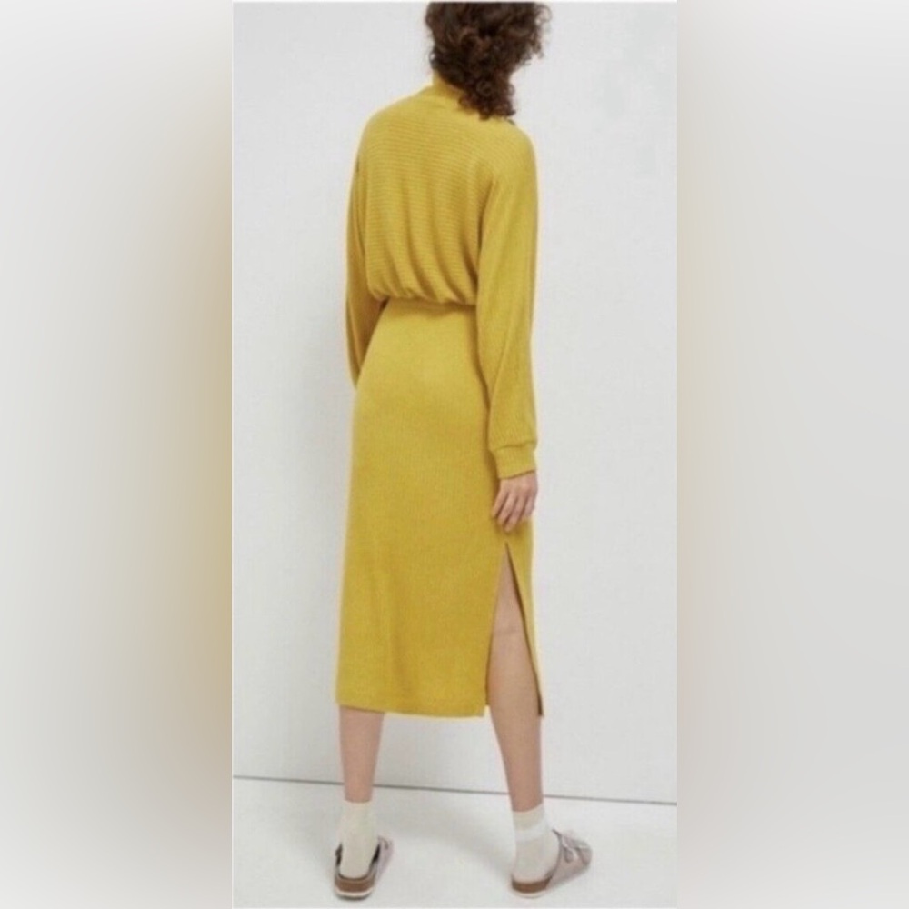 Anthropologie Saturday Sunday Mariah Ribbed Knit Long Sleeve Dress Size Small - Picture 2 of 10